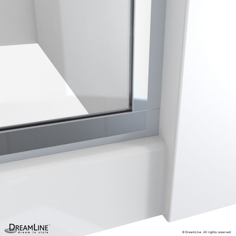 Linea Frameless Stationary Shower Panel with Towel Bar