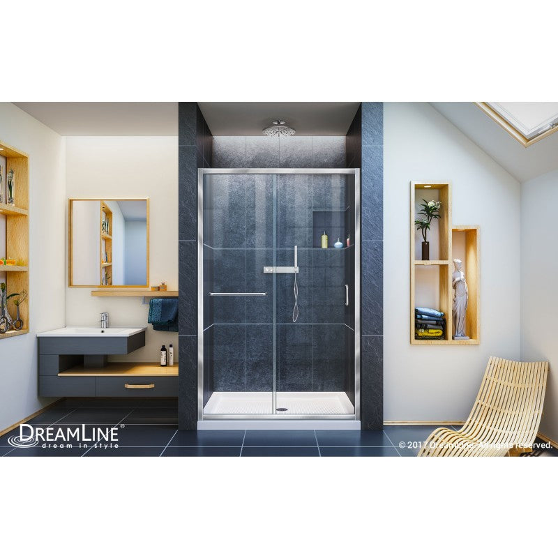 Infinity-Z Semi-Frameless Single Sliding Shower Door