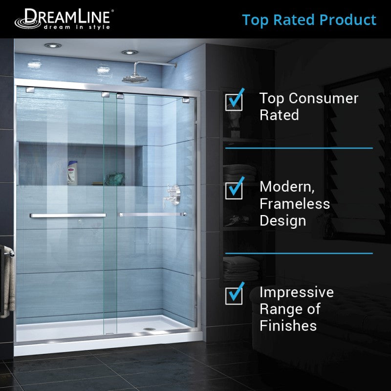 Encore Semi-Frameless Double Sliding Shower Door