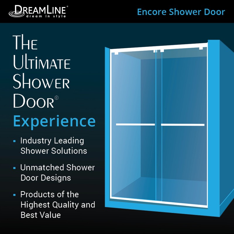 Encore Semi-Frameless Double Sliding Shower Door