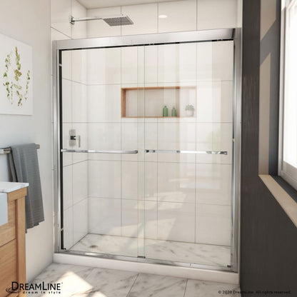 Duet Plus Semi-Frameless Double Sliding Shower Door
