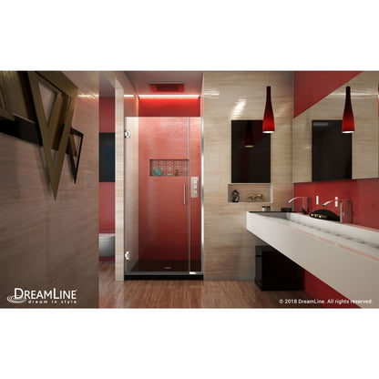 Unidoor Plus Frameless Hinged Shower Door (29"W to 40"W)