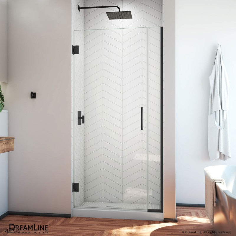 Unidoor Plus Frameless Hinged Shower Door (29"W to 40"W)