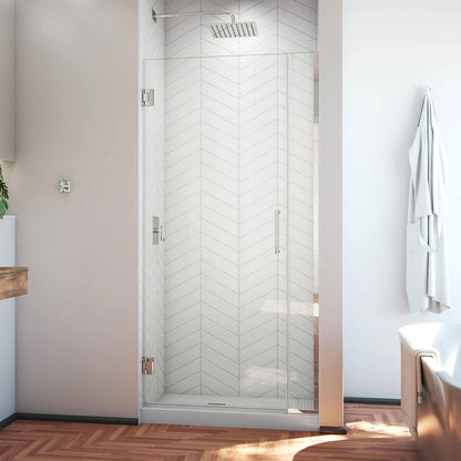 Unidoor Plus Frameless Hinged Shower Door (29"W to 40"W)