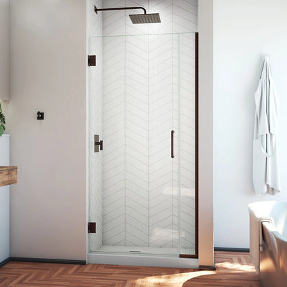 Unidoor Plus Frameless Hinged Shower Door (29"W to 40"W)