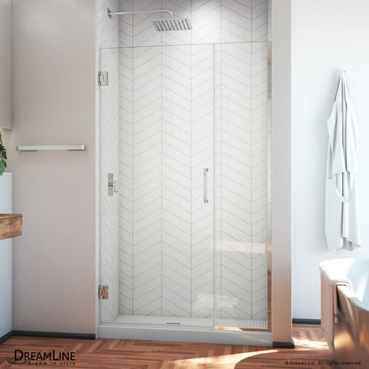 Unidoor Plus Frameless Hinged Shower Door (29"W to 40"W)
