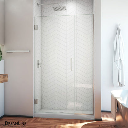 Unidoor Plus Frameless Hinged Shower Door (29"W to 40"W)