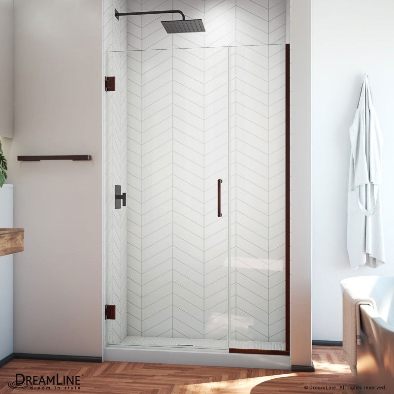 Unidoor Plus Frameless Hinged Shower Door (29"W to 40"W)