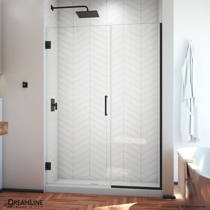 Unidoor Plus Frameless Hinged Shower Door (40"W to 50"W)