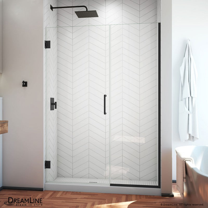 Unidoor Plus Frameless Hinged Shower Door (40"W to 50"W)
