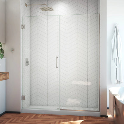 Unidoor Plus Frameless Hinged Shower Door (50"W to 61"W)