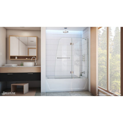 Aqua Frameless Hinged Tub Door