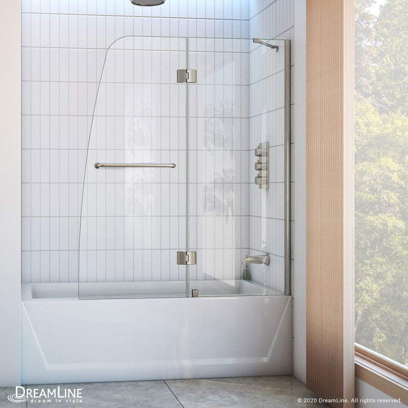 Aqua Frameless Hinged Tub Door