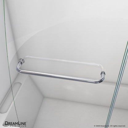 Aqua Frameless Hinged Tub Door with Extender Panel