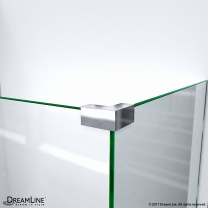 Linea Frameless Stationary Shower Panel Corner Enclosure for Open Entry Design
