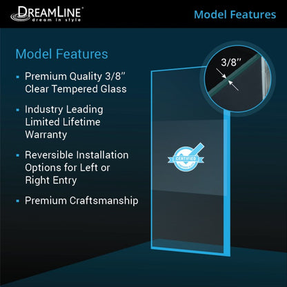 Linea Frameless Stationary Shower Panel