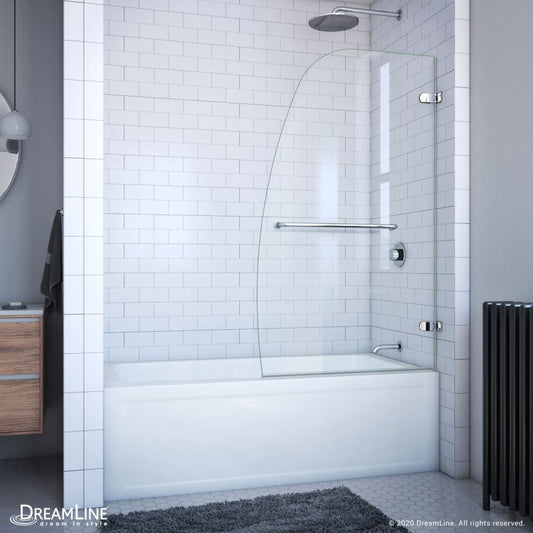Aqua Uno Frameless Hinged Tub Door