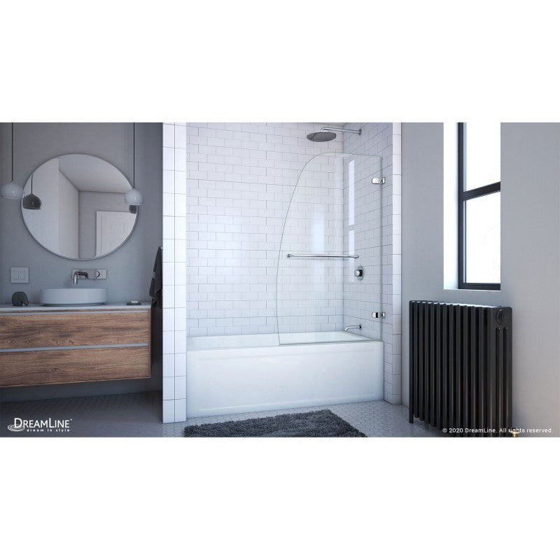 Aqua Uno Frameless Hinged Tub Door