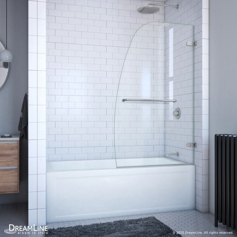 Aqua Uno Frameless Hinged Tub Door
