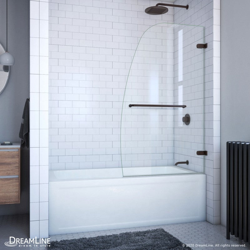 Aqua Uno Frameless Hinged Tub Door