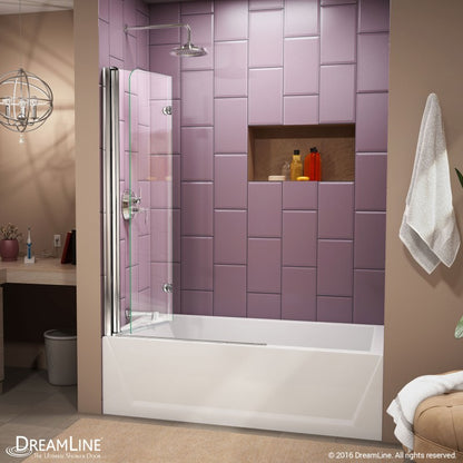 Aqua Frameless Bi-Fold Tub Door