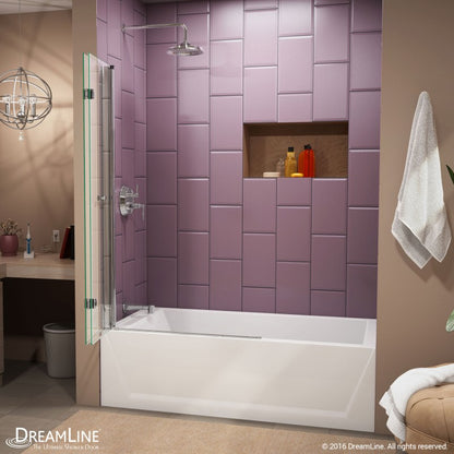 Aqua Frameless Bi-Fold Tub Door