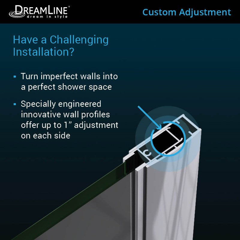 Elegance Frameless Pivot Shower Door