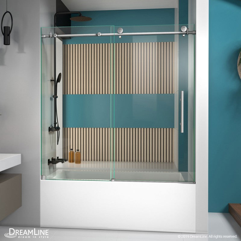 Enigma-X Frameless Single Sliding Shower Door and Single Sided Handle
