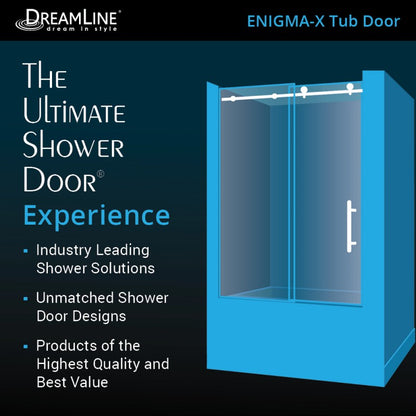 Enigma-X Frameless Single Sliding Shower Door and Single Sided Handle