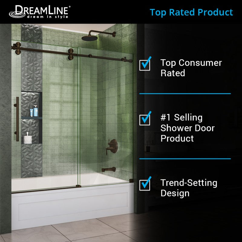 Enigma-XO Frameless Single Sliding Shower Door