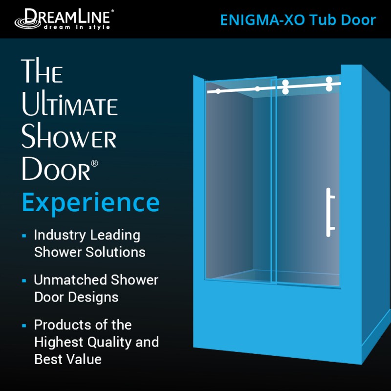 Enigma-XO Frameless Single Sliding Shower Door