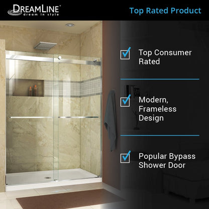 Essence Frameless Double Sliding Shower Door