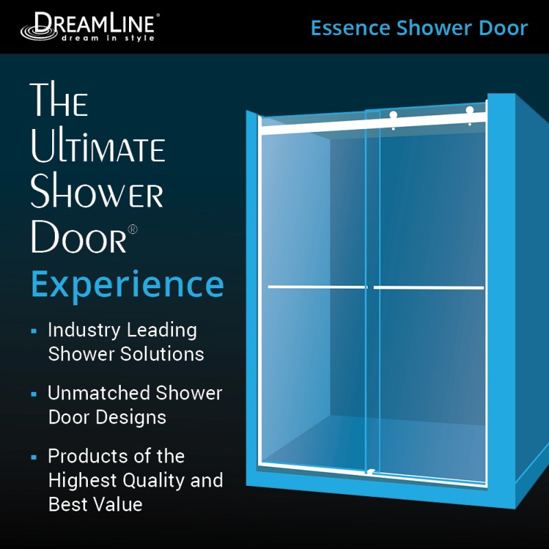 Essence Frameless Double Sliding Shower Door
