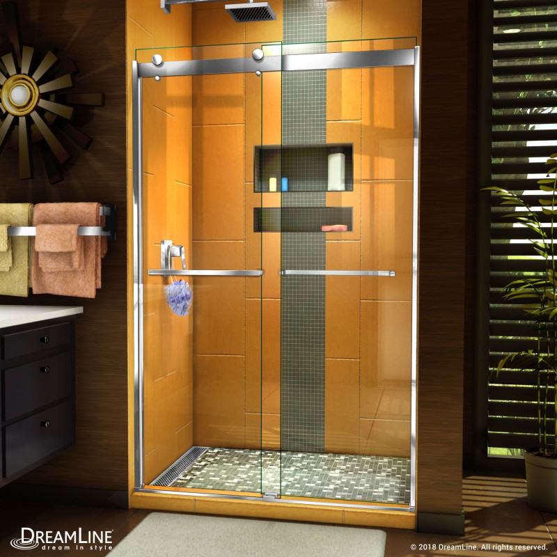 Sapphire Semi-Frameless Double Sliding Shower Door