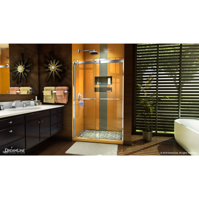 Sapphire Semi-Frameless Double Sliding Shower Door