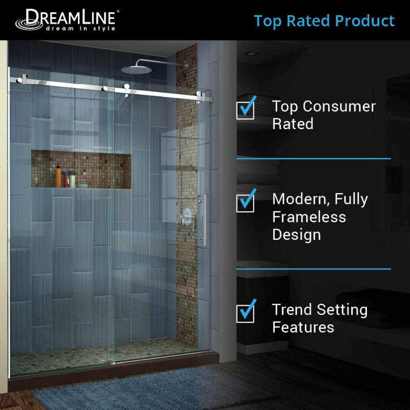 Enigma Air Frameless Single Sliding Shower Door