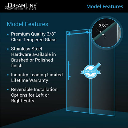 Enigma Air Frameless Single Sliding Shower Door