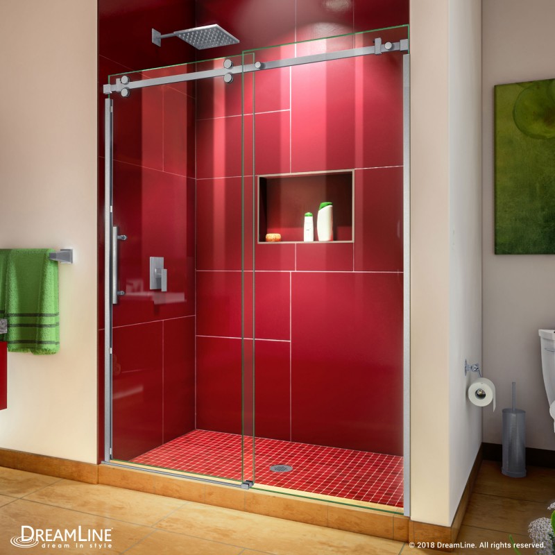 Enigma Sky Frameless Single Sliding Shower Door
