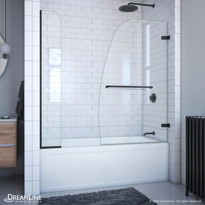 Aqua Uno Frameless Hinged Tub Door with Extender Panel