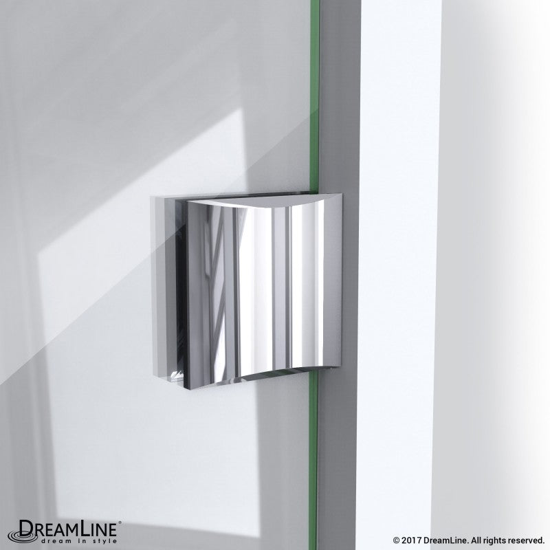 Prism Lux Frameless Neo-Angle Hinged Shower Door for Corner Enclosure