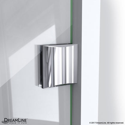 Prism Lux Frameless Neo-Angle Hinged Shower Door for Corner Enclosure