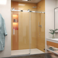 Load image into Gallery viewer, Zotikos Single Sliding Frameless Shower/Tub Door with 3/8 in. (10 mm) Clear Tempered Glass (SS05)
