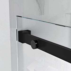 Zotikos Single Sliding Frameless Shower/Tub Door with 3/8 in. (10 mm) Clear Tempered Glass (SS05)