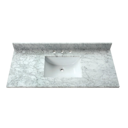 Carrara White Natural Marble Vanity Top