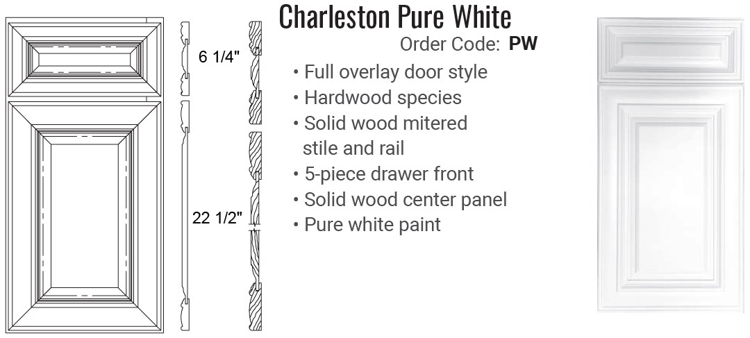 Charleston Pure White Raised Panel