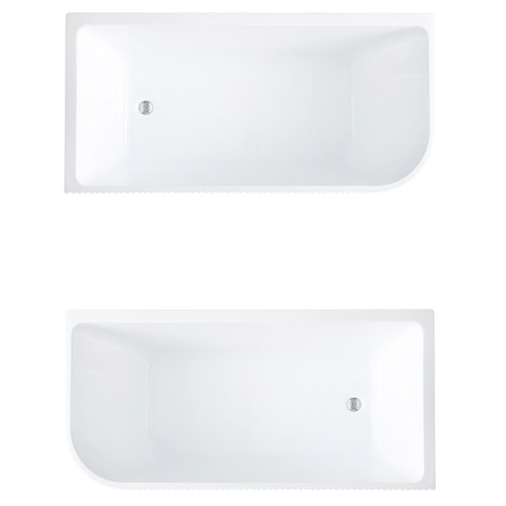 Misty Fluted 59" Freestanding Corner Bathtub