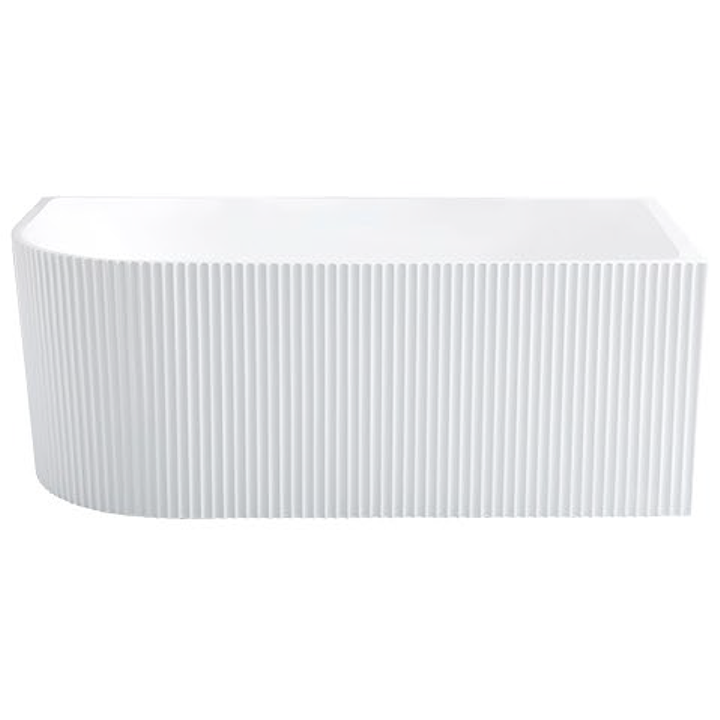 Misty Fluted Freestanding Corner Bathtub