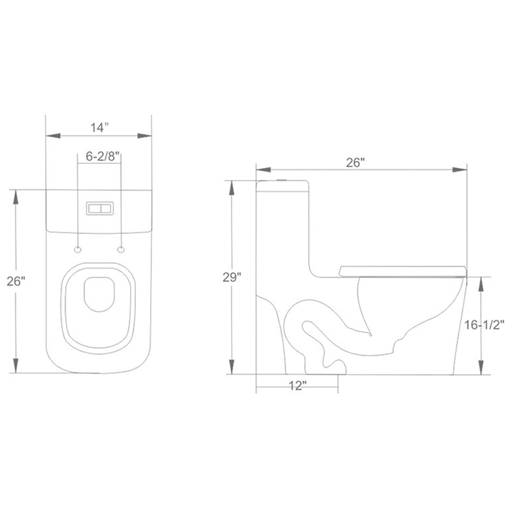 Clarence One-Piece Dual-Flush Toilet