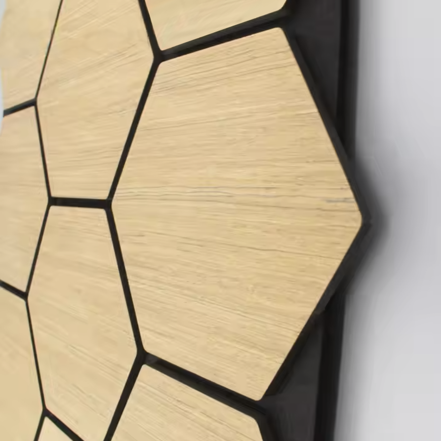 Wood Hexagon MDF Acoustic Interior Decorative Wall Panel