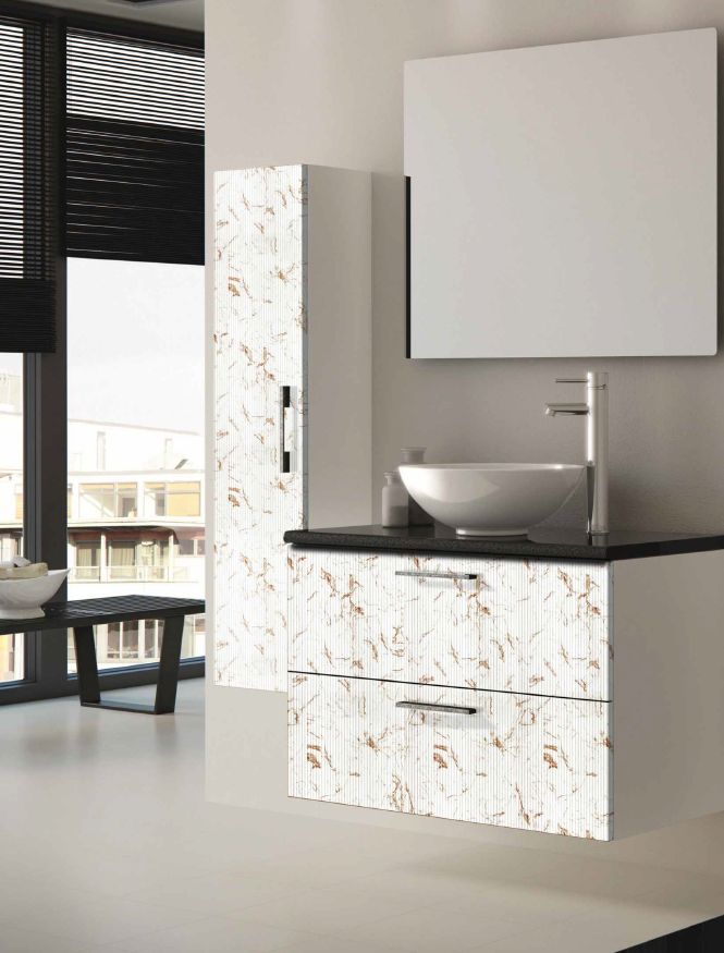 Gilded Vein Scallop Polypropylene Interior Decorative Wall Panel